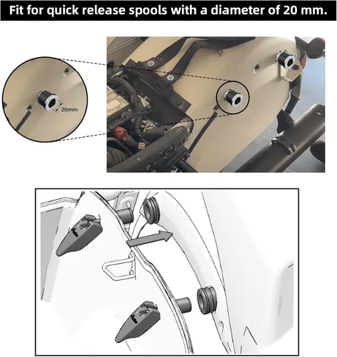Miniatura 9 de TCT-MOTORPARTS Kit de liberación rápida para Indian Challenger Dark Horse 2021-2021 Chieftain Dark Horse Roadmaster 2019-2025