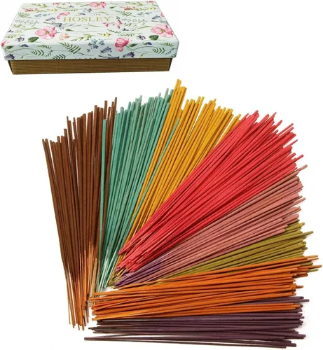 Miniatura 17 de Hosley Aromaterapia Paquete de 480 varillas de incienso lavanda, eucalipto, menta, sándalo, guisante dulce, jazmín, niebla tropical, manzana
