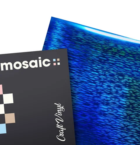 Miniatura 3 de VViViD Mosaic+ Vinilo para manualidades (holográfico cepillado azul, 1 x 5 pies)