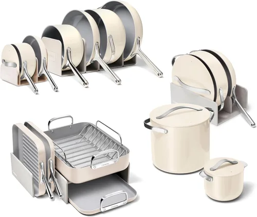 Miniatura 33 de Caraway Juego de utensilios de cocina de cerámica antiadherente (12 piezas) ollas, sartenes, tapas y almacenamiento de cocina, sin PFAS ni PFOA