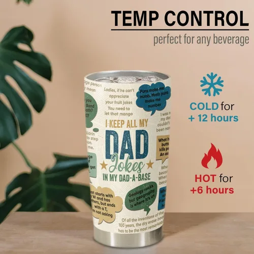 Miniatura 4 de Best Dad Ever Gifts – Dad Jokes - Regalo del día del padre de hija e hijo, vaso de acero inoxidable con tapa y pajitas, 20 onzas