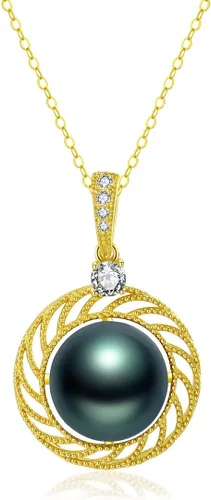 Gifts for Women Wife gifts Anniversary Tahitian Black Pearl Necklaces for Women-Jewelry Gifts for Mom Girlfriend Her - Birthday Christmas Mothers