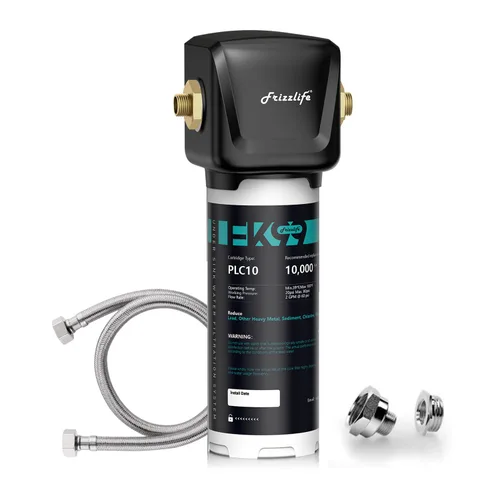 Frizzlife Sistema de filtro de agua para debajo del fregadero, certificado NSF/ANSI 53 y 42, elimina el 99.99% de cloro, plomo, mal sabor y olor,