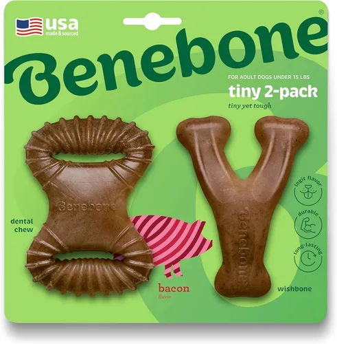 Miniatura 12 de Benebone - Paquete de 4 juguetes para masticar pequeños para perros agresivos, fabricados en Estados Unidos, para perros de 13.6 kg y menos
