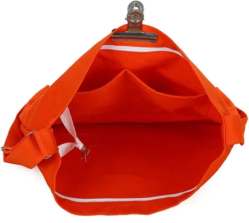 Miniatura 77 de Covelin - Bolsa de hombro informal de lona para mujer, estilo bohemio y retro, bolsa de mano, bolso cruzado, tamaño grande