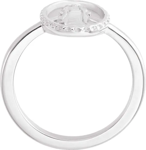 Miniatura 2 de Anillo de medalla milagrosa de plata de ley, talla 7, Metal, Sin piedras preciosas