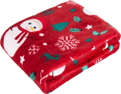 Miniatura 2 de Elegant Comfort Manta de Forro Polar de Terciopelo de Lujo Súper Suave con Estampados Navideños - Decoración del Hogar con Tema Navideño, Manta