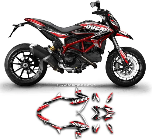 Miniatura 24 de Kit de adhesivos personalizados para Hypermotard Hyperstrada 821 2013 2014 2015 2016, DCTHYMS1318003-KO