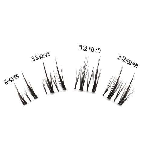 Miniatura 2 de Extensión de Pestañas DIY Efecto 3D Natural Individual 9/11/12mm Pestañas 80 Racimos Pestañas de Volumen Set Mixto, Extensión de Pestañas Caseras