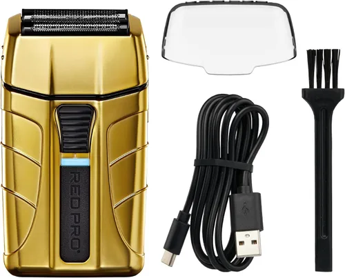 Miniatura 7 de RED Pro Cable de afeitadora de papel de titanio, afeitadora inalámbrica para hombres, potente rasuradora eléctrica USB-C recargable, hasta 170 Negro