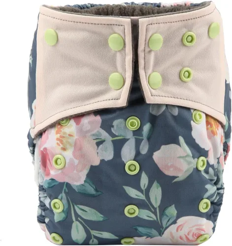 Miniatura 6 de AIll in One Night AIO Pañal de tela cosido en inserto reutilizable lavable para niñas (follaje de colibríes)
