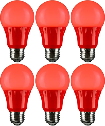 Miniatura 10 de Sunlite 40452 - Foco de luz LED de color A19, 3 W (equivalente a 25 W), base mediana E26, no regulable, certificación UL, decoración de fiestas
