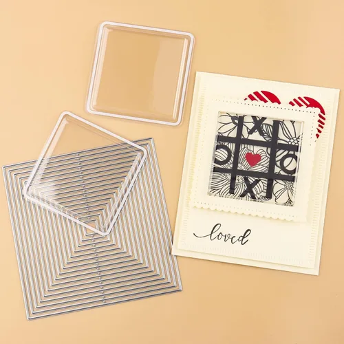 Miniatura 21 de Juego de 21 troqueles de círculo, estrella, árbol de Navidad para manualidades de papel, manualidades, troqueles de corte de metal, para 21