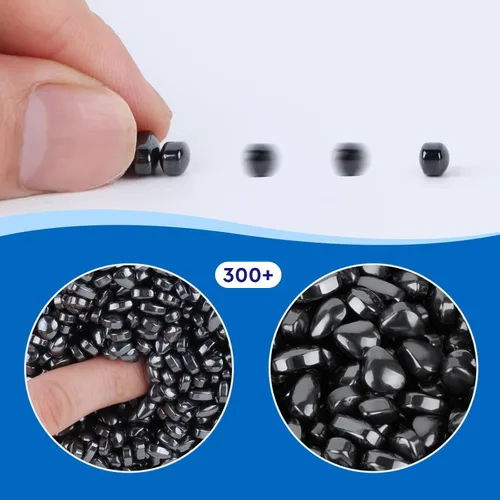 Miniatura 4 de Más de 300 masillas de ferrita originales de color negro, piedras sensoriales, para adultos para aliviar el estrés y el escritorio, artículos
