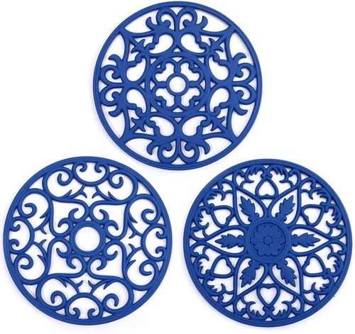 Miniatura 12 de ME.FAN - Salvamanteles de silicona multiusos para tallar – Juego de 3 alfombrillas resistentes al calor – Premium aislado flexible y duradero 3