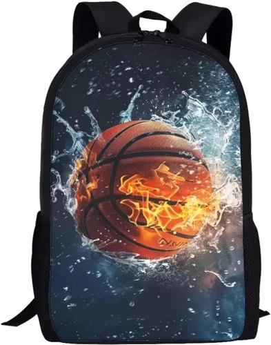 Miniatura 134 de HUGS IDEA Los animales frescos 3D niños escuela libro bolsa niños impresión mochilas, Baloncesto, Moderno