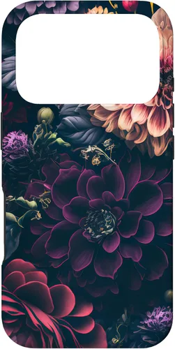 Miniatura 30 de Dahlia Flower Moody Dark Floral Pink and Purple Pattern Case for iPhone 17