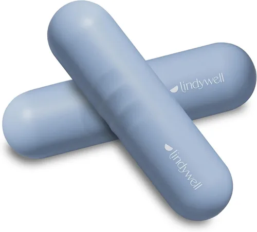 Miniatura 8 de Lindywell Juego de 2 pesas de mano de agarre suave, 2.2 libras, pesas de mano para mujeres y hombres, tonificación fina, pilates, terapia física