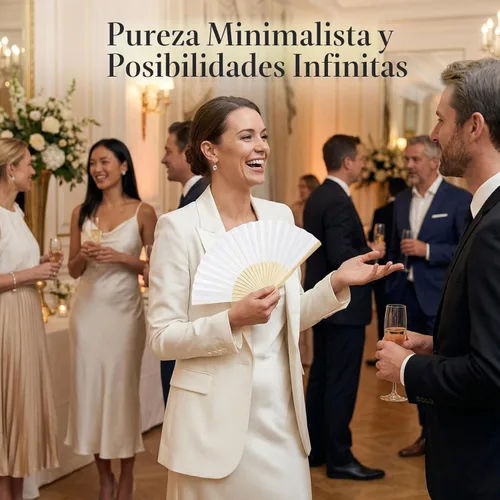 Miniatura 3 de JOHOUSE 12 abanicos de papel blanco de mano – Ventilador de mano plegable de 8.3 pulgadas, ventiladores plegables de mano para mujeres, ventilador