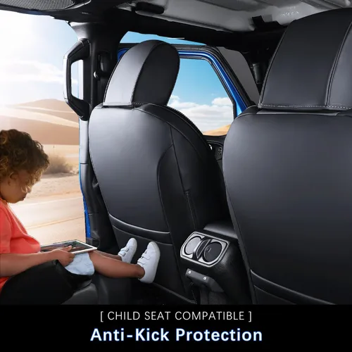 Miniatura 3 de Fundas de asiento para Jeep Gladiator, piel sintética de alta calidad, impermeable, resistente a los arañazos, ajuste personalizado para Jeep