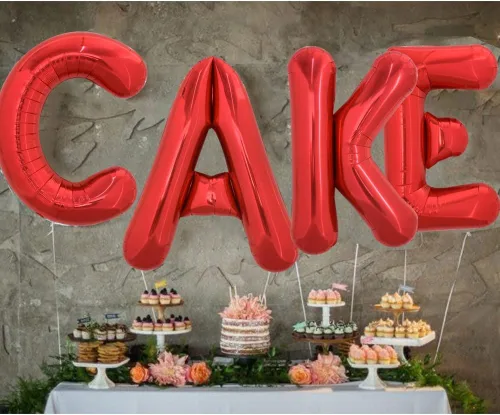Miniatura 6 de TONIFUL Globos de Letras Rojas Brillantes Grandes de 40 Pulgadas A-Z, Globos Gigantes Jumbo de Helio de Papel de Aluminio Mylar Letra K Grande