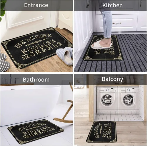 Miniatura 5 de Divertido felpudo para puerta delantera, 1 tapete de bienvenida liso para puerta delantera, decoración de otoño (talla : 19.7 x 31.5 in)