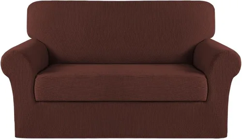 Miniatura 117 de Turquoize Fundas para sofá lavables de 2 piezas, fundas para sofá de 3 cojines, fundas elásticas para sofá con parte inferior elástica, tela