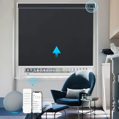 Miniatura 22 de MYshade Persianas enrollables personalizadas para ventana, persianas enrollables para ventanas con cable, bloqueo solar, protección de privacidad