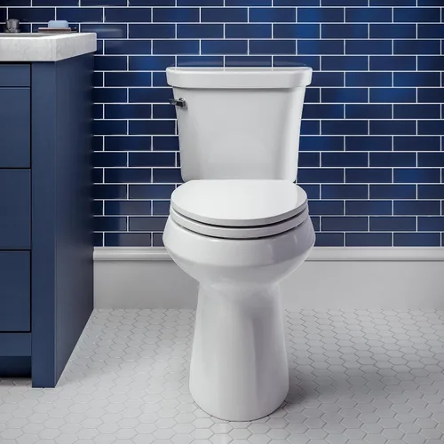 Miniatura 6 de Mayfair Preston - Asiento de inodoro con bisagra simple fácil de limpiar, moderno asiento de inodoro de plástico de cierre lento, fabricado
