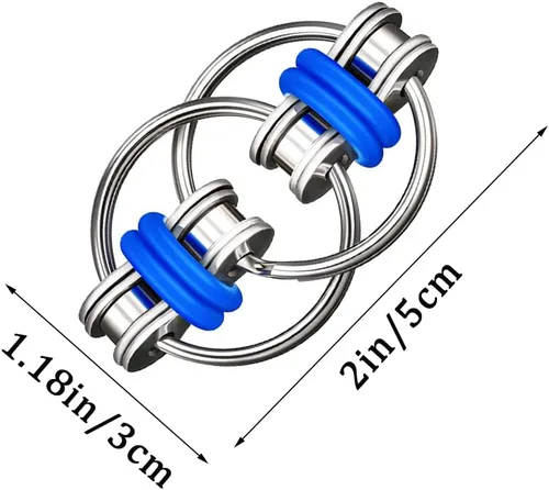 Miniatura 6 de Juguete para ansiedad Flippy Chain Stress Anxiety Relief Chain ADHD y ADD, juguete de cadena de bicicleta para adultos y adolescentes (paquete de 3)