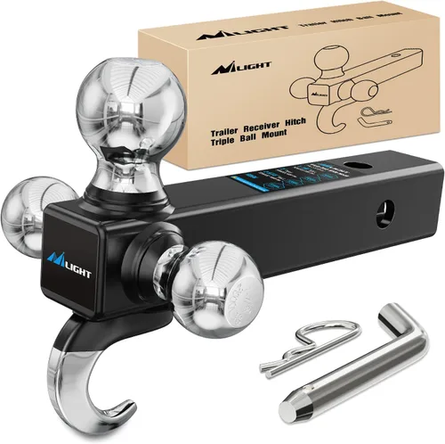 Miniatura 32 de Nilight Receptor de enganche de grillete de 2 pulgadas, 45000 libras, resistencia a la rotura, grillete de anillo en D de 3/4 pulgadas con pasador