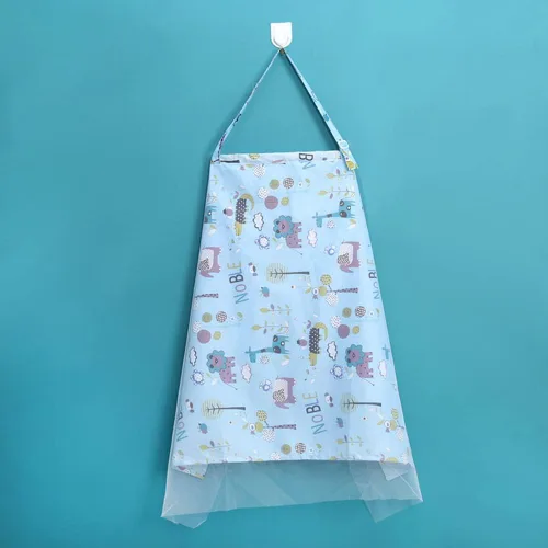 Miniatura 2 de Funda de algodón para lactancia, tela de malla ajustable, suave, transpirable, sin químicos, cobertura de 360°, cubierta de lactancia para lactancia