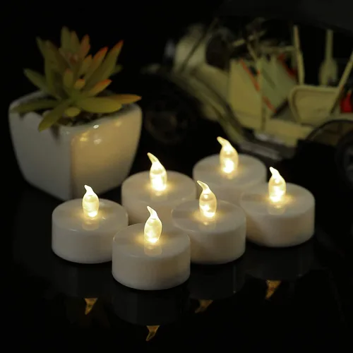 Miniatura 8 de Velas LED sin llama de luz de té: paquete de 24 con control remoto, duración de más de 400 horas, velas LED con batería para decoración del hogar