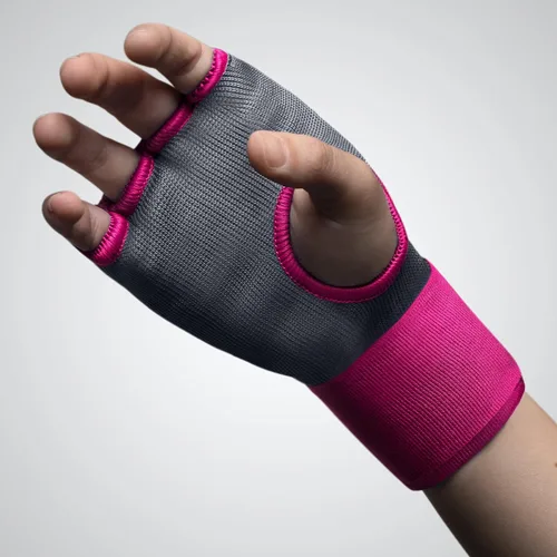 Miniatura 4 de Hayabusa Guantes de mano de gel rápido para boxeo Gris/rosado