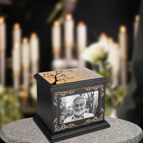 Miniatura 7 de Urnas de cremación para cenizas humanas de adultos hombres o mujeres, urnas funerarias conmemorativas para cenizas con marco de fotos, caja de urnas