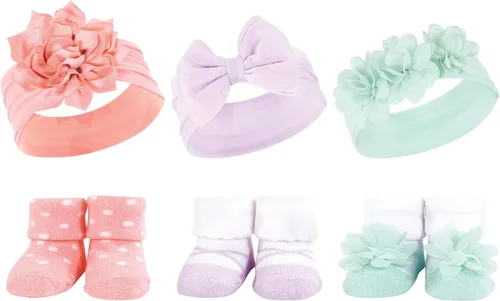 Miniatura 27 de Hudson Baby Conjunto de regalo de diadema y calcetines para niña Flor azul marino rosa