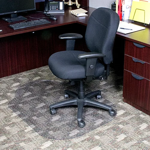 Miniatura 2 de Evolve Alfombra transparente para silla de oficina de 39 x 52 pulgadas con borde para alfombra de pelo bajo, fabricado en los Estados Unidos por