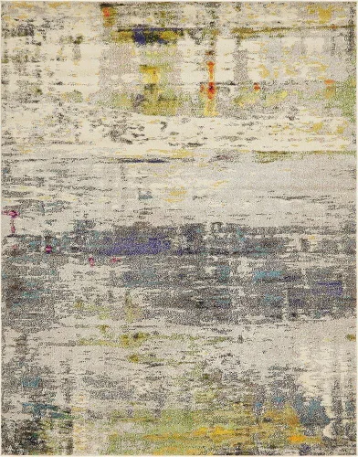 Miniatura 18 de Tapete abstracto Unique Loom, colección Estrella, moderno, multiárea, Polipropileno, Gris