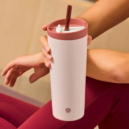 Miniatura 5 de BlenderBottle Vaso coctelero aislado 2 en 1 de acero inoxidable, tapa a prueba de fugas, pajita, BlenderBall, sin BPA, para batidos de proteínas