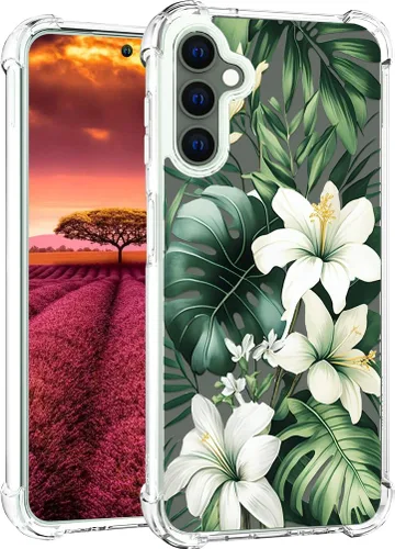 Miniatura 20 de Compatible con Samsung Galaxy S23 - Funda transparente para mujeres y niñas, diseño transparente (formas geométricas de arte abstracto)
