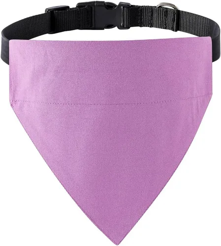 Miniatura 10 de Sublimación en blanco DIY perro bandana collar con hebilla ajustable, fuerte anillo en D para fácil correa de perro bandana, collar ajustable
