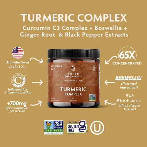 Miniatura 2 de Complejo de curcumina C3 de cúrcuma con BioPerine 1050mg – Apoyo natural para las articulaciones – 95% de curcuminoides y extracto de pimienta negra