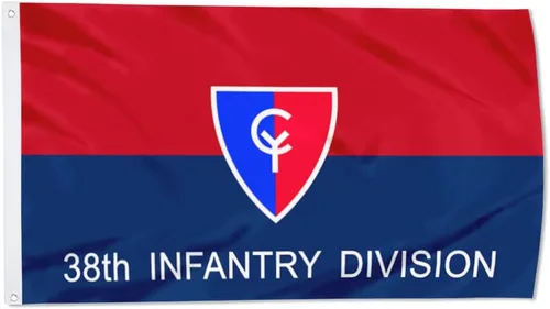 Miniatura 24 de Fyon Bandera militar de la 34ª división de infantería del ejército de 3 x 5 pies con 2 ojales de latón