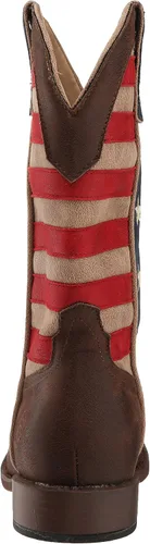 Miniatura 3 de ROPER Botas unisex de American Patriot Western para niños, Marrón