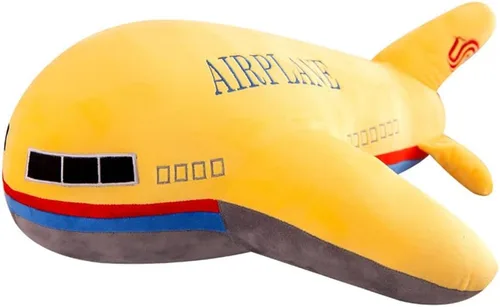 Miniatura 7 de Juguete de peluche de 15.7 pulgadas, almohada de peluche de avión, cojín suave de avión de juguete, bonita decoración de guardería y juguete