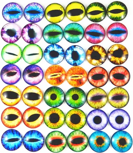 Miniatura 6 de juliewang Wholesale en bulk Assorted Ojo de dragón Cubiertos Cabochons de vidrio redondas para hacer Muñeca y la joyería Configuración