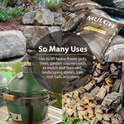 Miniatura 6 de ProLifter - Correas de elevación de soporte para plantas de 400 libras para mover rocas pesadas, bolas de raíz, macetas de jardinería, macetas