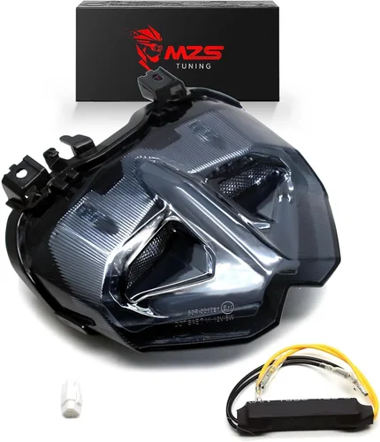 Miniatura 9 de MZS Luz trasera para motocicleta, LED integrada, señal de giro intermitente, lente ahumada compatible con YZF R1 2002-2003 / WR250R 2010-2017
