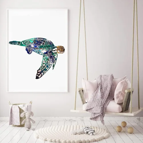 Miniatura 4 de Enfudid Decoración de pared de tortuga marina de metal, decoración de pared personalizada de metal para colgar en la pared, esculturas de pared
