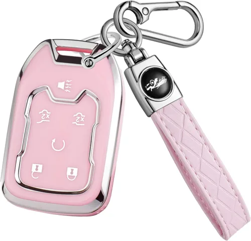 Miniatura 9 de Funda de TPU suave para llavero Chevy con llavero, carcasa de llave de protección completa para GMC Suburban Tahoe Yukon Acadia Terrain Sierra 1500
